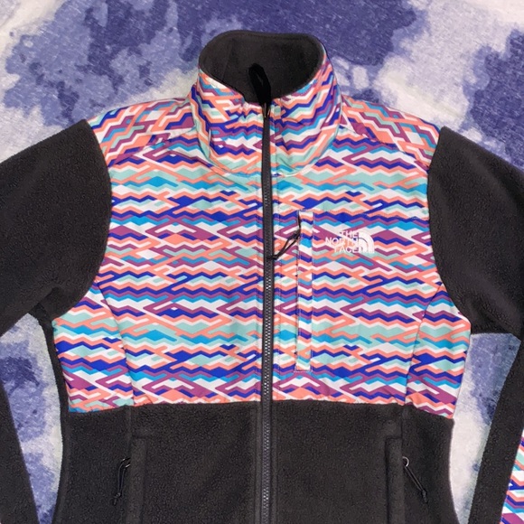 The North Face Gray Multi-Color Zip Fleece Jacket XS - Picture 2 of 12